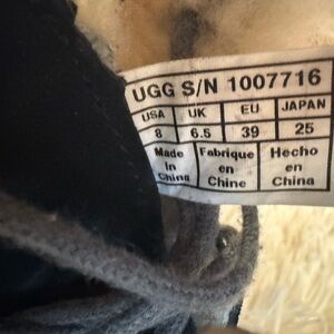 UGG Black Moccasins with Shearling Fur